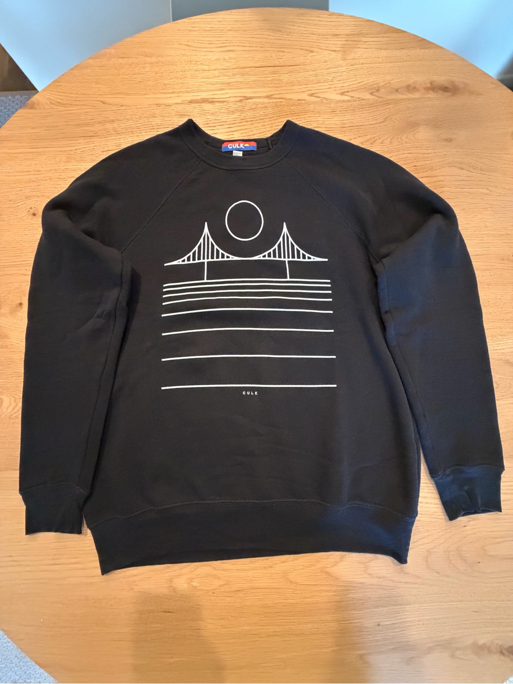 Culk Golden Gate Bridge San Francisco Graphic Crewneck Sweatshirt Black Mens M — image 5 of 8